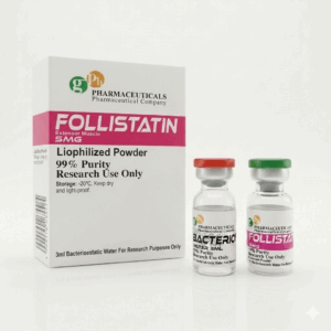 Vial de Follistatin 344 de laboratorios GPH Pharmaceuticals de venta en Guadalajara con envío express a todo México.