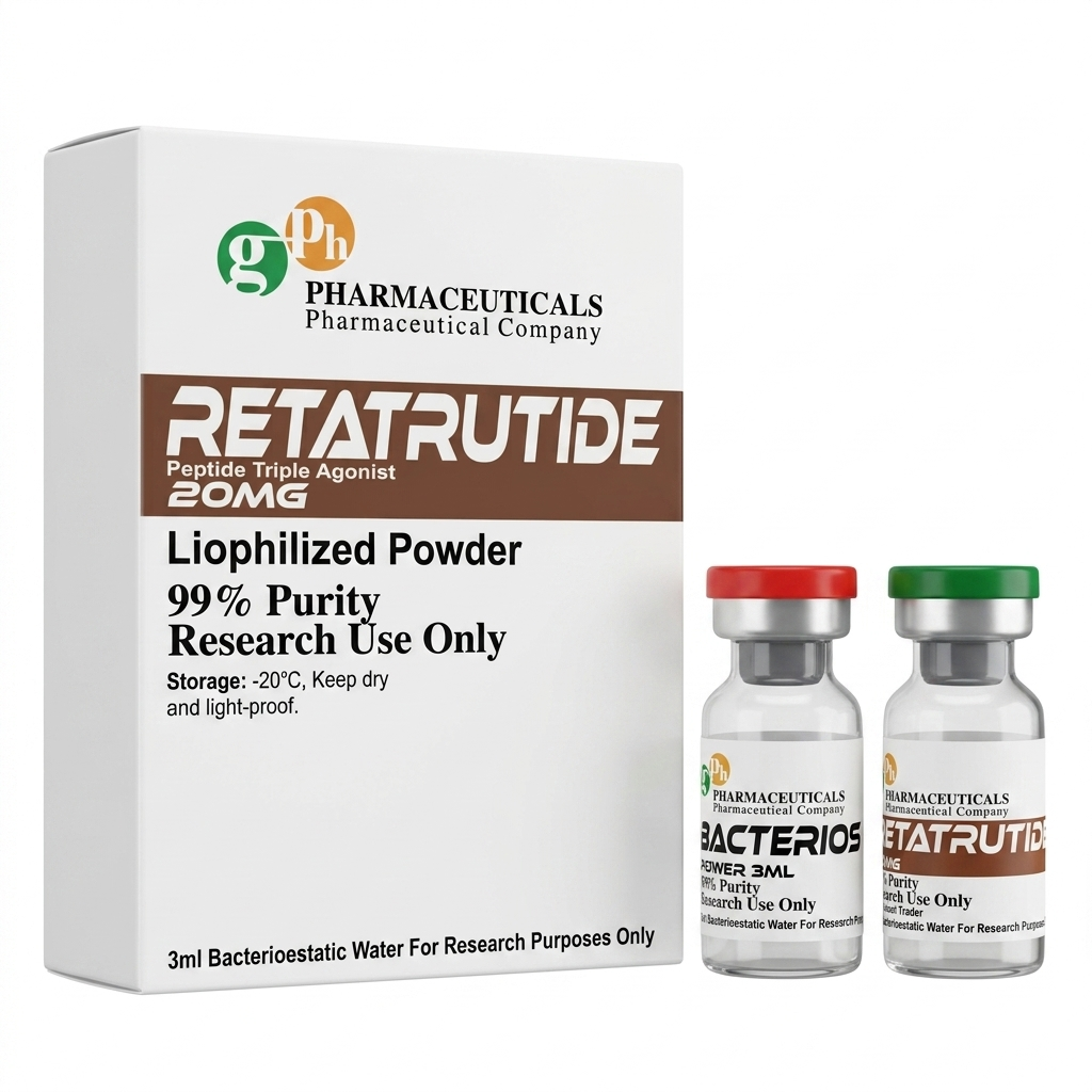 Vial de Retatrutide 20 mg Retatrutida de venta en Esteroides Guadalajara con envío express a todo México.